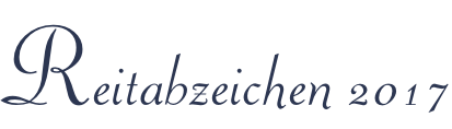 Reitabzeichen 2017